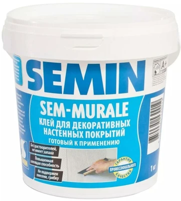 Клей для настенных покрытий и текстиля SEM-MURALE SEMIN 1 кг