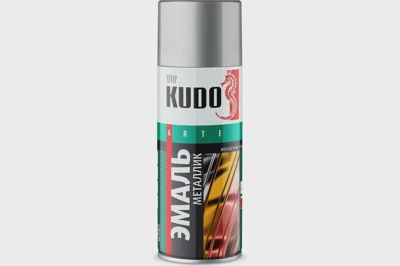 Эмаль аэрозольная металлик KUDO Reflective Finish хром 520 мл