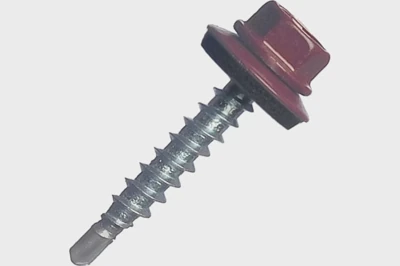 Саморез кровельный ПрофКрепёж RAL 3005 (винно-красный) 5.5*19 мм (200 шт)