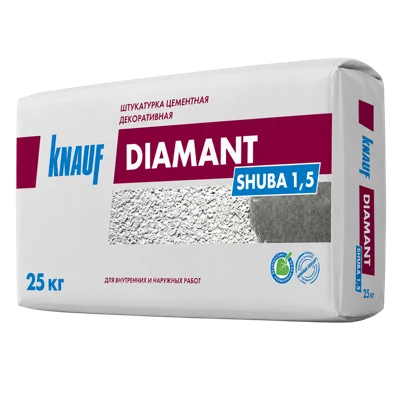 KNAUF ДИАМАНТ ШУБА Штукатурка декоративная цементная (1,5мм) 25 кг