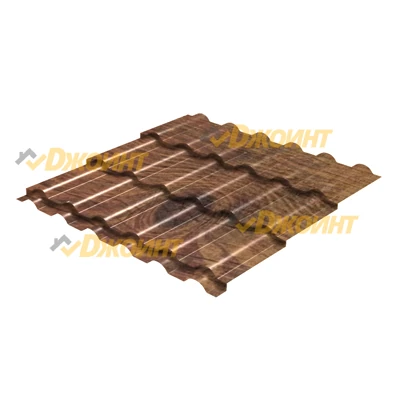 Металлочерепица ДЮНА 35 0,5 Printech Walnut (Грецкий орех)