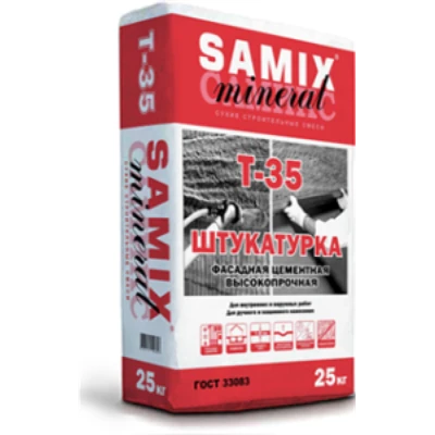 SAMIX Т-35 Высокопрочная штукатурка, 25 кг