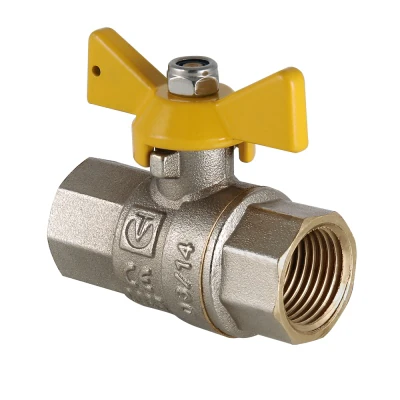 Кран шаровой газовый Valtec Valgas 3/4", внутренняя-внутренняя резьба, ручка-бабочка