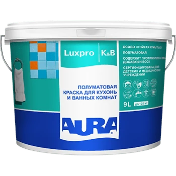 Полуматовая краска для кухонь и ванных Aura Luxpro Kitchen & Bathroom 2,5 л