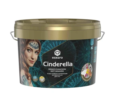 Особо стойкая к загрязнениям матовая краска для стен Eskaro Cinderella (База А - белая) 2,7 л