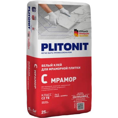 PLITONIT С МРАМОР Клей для мраморной плитки, 25 кг