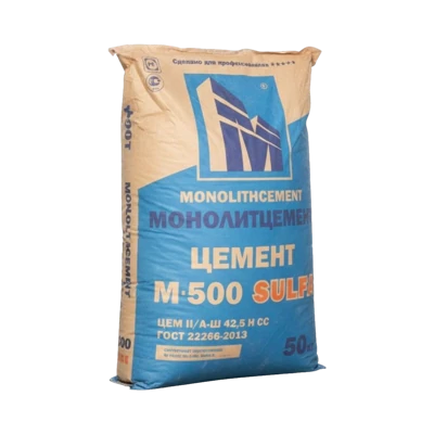 Цемент Портландцемент М500 Д20 ЦЕМ II/А-Ш 42,5Н Монолитцемент SULFA 50 кг