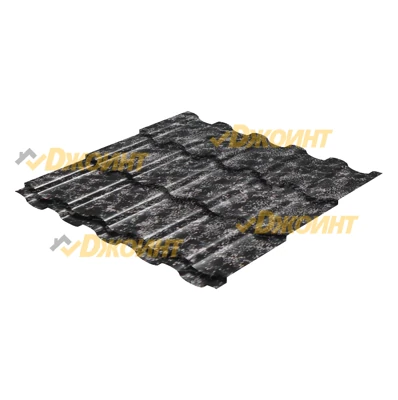 Металлочерепица ЭЛЛАДА 0,5 MATGRANIT LUX RAL 9005 черный
