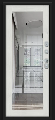 Дверь входная Флэт/BChrome Bravo R-3 Almon правая 2050x960 мм Almon/Bianco