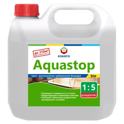 Акриловый грунт-влагоизолятор Eskaro Aquastop Bio, 10 л