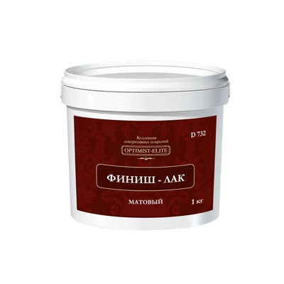 Финиш-лак Оптимист матовый бесцветный акриловый D732, 3 кг