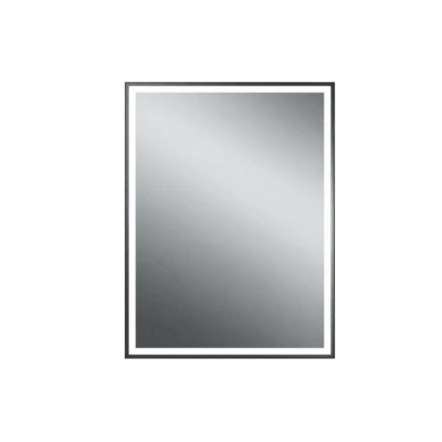 Зеркало-шкаф CONTINENT Mirror Box black Led 60*80 с подсветкой черный МВК053