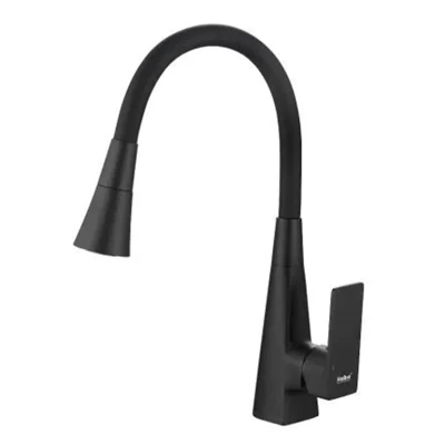 Смеситель для мойки HAIBA HB73823-7 черный, гибкий излив 1/2