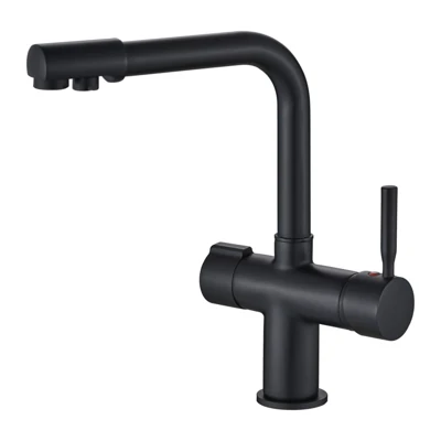 Смеситель для мойки HAIBA HB70088-7 с каналом для фильтра 1/2 черный