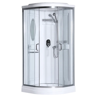 Душевая кабина AOCLEAR 90/208 A-034S (напольная, матовая, хромированная, акриловая, полукруглая)