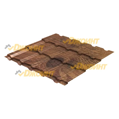 Металлочерепица Каскад 0,5 Printech Walnut (Грецкий орех)