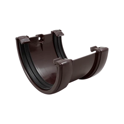 Соединитель желобов круглый FINEBER 100*78 RAL 8017 коричневый