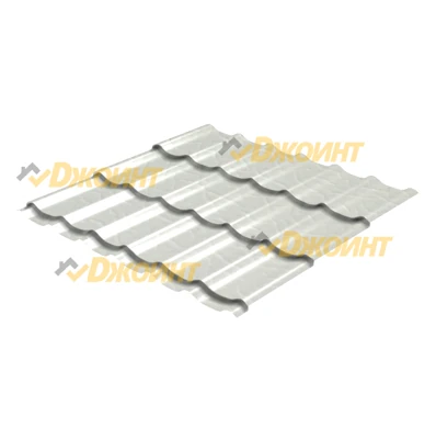 Металлочерепица Супермонтеррей 24 0,5 Solano 30 Pure White белый