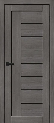 Дверь межкомнатная полотно Браво-29 эко шпон Grey Melinga Black Shine 2000x900 мм
