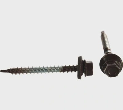 Саморез кровельный Tech-krep RAL 8019 (серо-коричневый) 5.5*19 мм