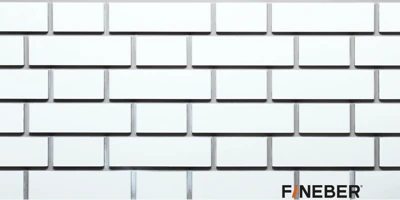 Фасадная панель Fineber Дачный Кирпич клинкерный Белый