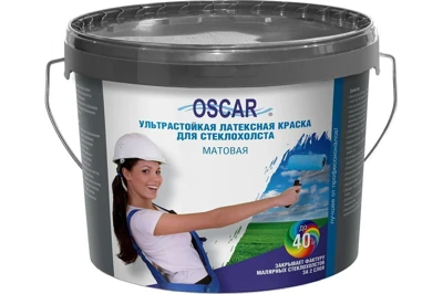 Краска ультрастойкая латексная для стеклохолста Oscar 14 кг