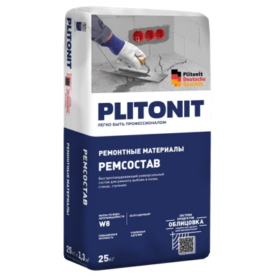 PLITONIT РЕМСОСТАВ Быстротвердеющий ремонтный состав, 25 кг