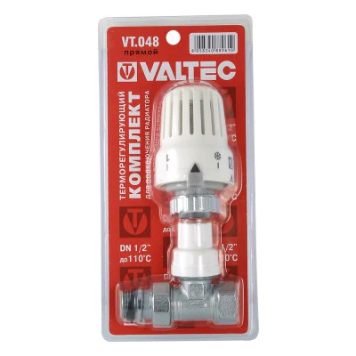 Клапан с термостатической головкой для радиатора прямой Valtec 1/2"