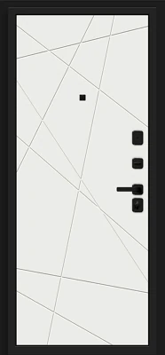 Дверь входная Кьюб (RBE) Bravo R-3 Total Black 2050x860 мм