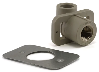 Угол с креплением 20x1/2", Ekoplastik, серый, для гипсокартона