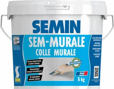 Клей для настенных покрытий и текстиля SEM-MURALE SEMIN 5 кг