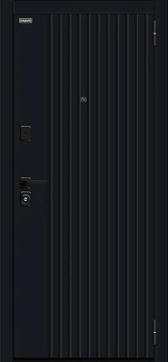 Дверь входная Граффити-32/SBlack Bravo R-3 Black Shell/White Pro 2050x860 мм Правая