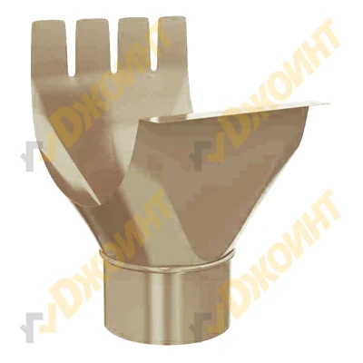 Воронка выпускная круглая D125/100 RAL 1014 слоновая кость
