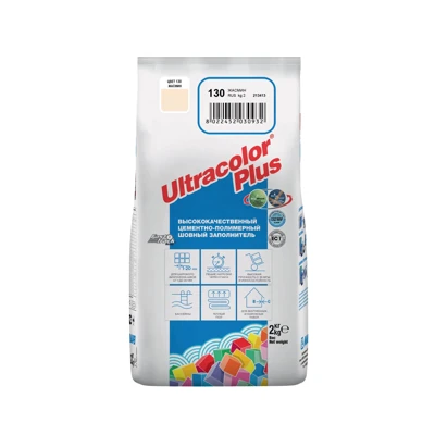 MAPEI ULTRACOLOR PLUS Затирка цементная 130 жасмин (2 кг)