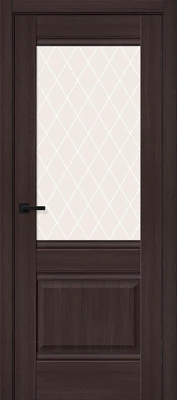Дверь межкомнатная полотно Прима-3 эко шпон Wenge Melinga 2000x900 мм White Crystal