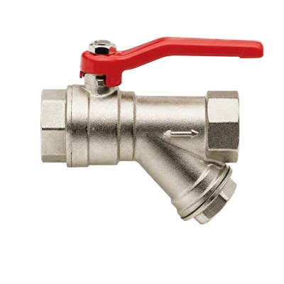 Кран шаровый REMER 3/4 с фильтром RR375