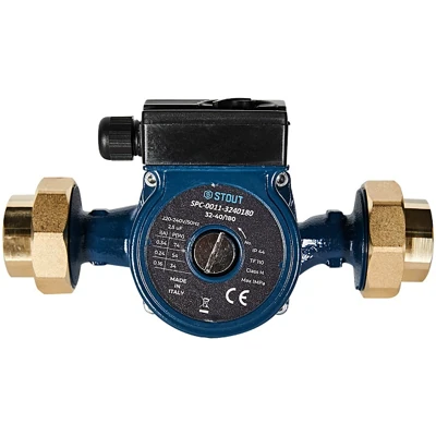 Циркуляционный насос STOUT 32-40/180 220/240V 50Hz с латунными гайками G2 x Rp 1 1/4