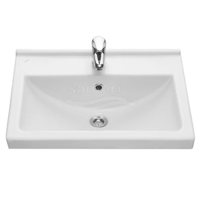 Умывальник Santeri ВИЗИТ 55*40 отверстие для смелителя и перелив