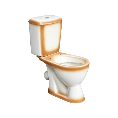 Унитаз в комплекте ROSA ЛИРА коричневый декор с крышкой и арматурой фит