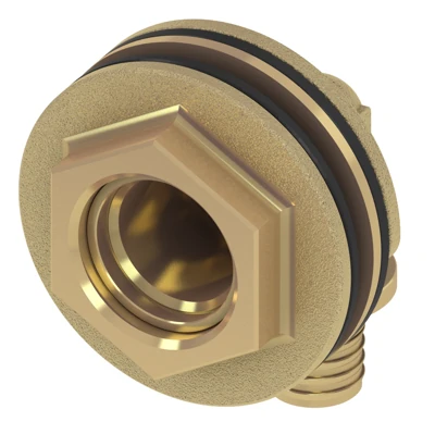 Угловое соединение резьбовое для сливных бачков TECEflex 16 x 1/2", латунь