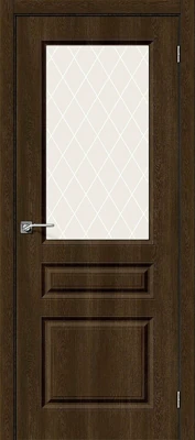 Дверь межкомнатная полотно Скинни-15 винил Dark Barnwood 2000x600 мм