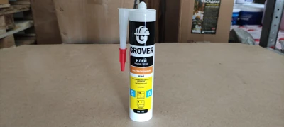 Клей жидкие гвозди GROVER GA110 экстрапрочный, белый, 300 мл