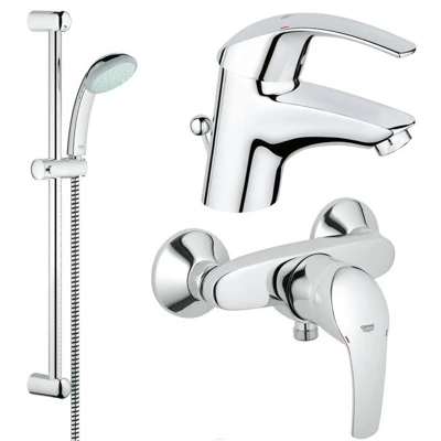 Комплект смеситель с душевой стойкой GROHE EUROSMART 117922