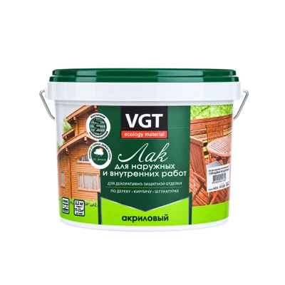 Лак акриловый VGT матовый бесцветный, 2,2 кг