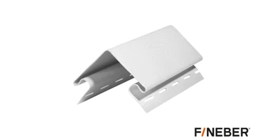 Угол для сайдинга Fineber Наружный угол 80 мм CLASSIC COLOR Белый