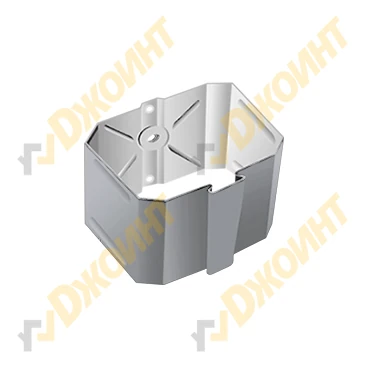 Держатель трубы прямоугольный (на кирпич) 76*102 RAL 7004 сигнальный серый
