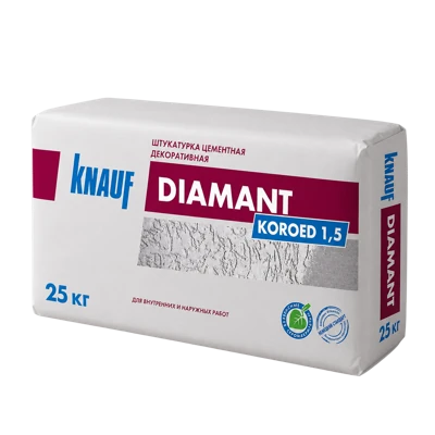 KNAUF ДИАМАНТ КОРОЕД Штукатурка декоративная цементная (1,5мм) 25 кг