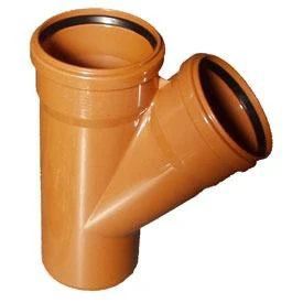 Канализационный ПВХ тройник OMNIPLAST (Alphacan) D200/200 A45