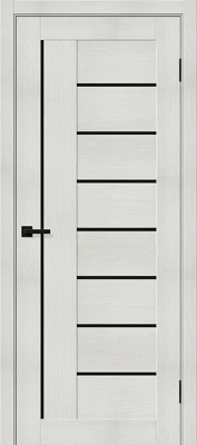 Дверь межкомнатная полотно Браво-29 эко шпон Bianco Melinga 2000x900 мм Black Shine