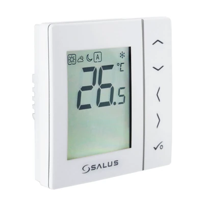 Цифровой термостат с экраном LCD, 230V, белый (суточный) встраиваемый